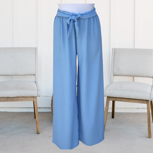 Light Steel Blue Pantalon fluide Bleu clair