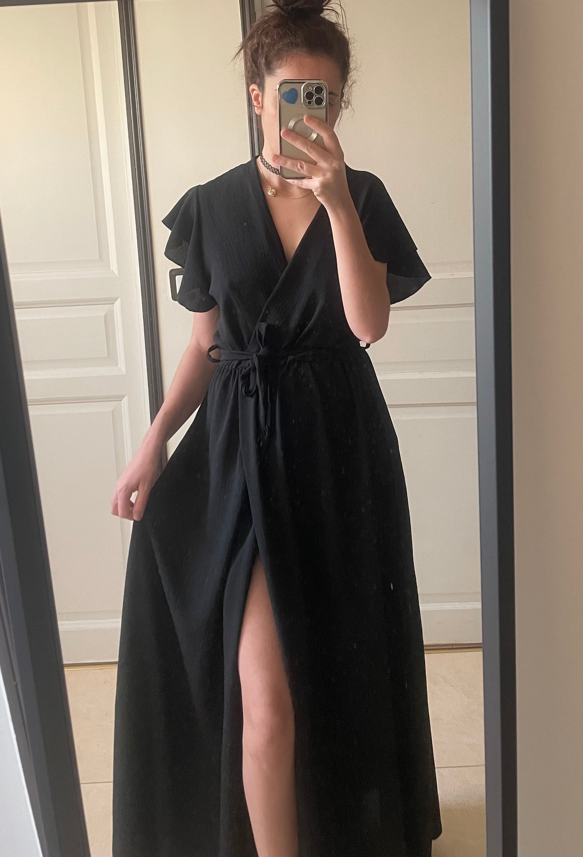 Tan Robe fluide Noir