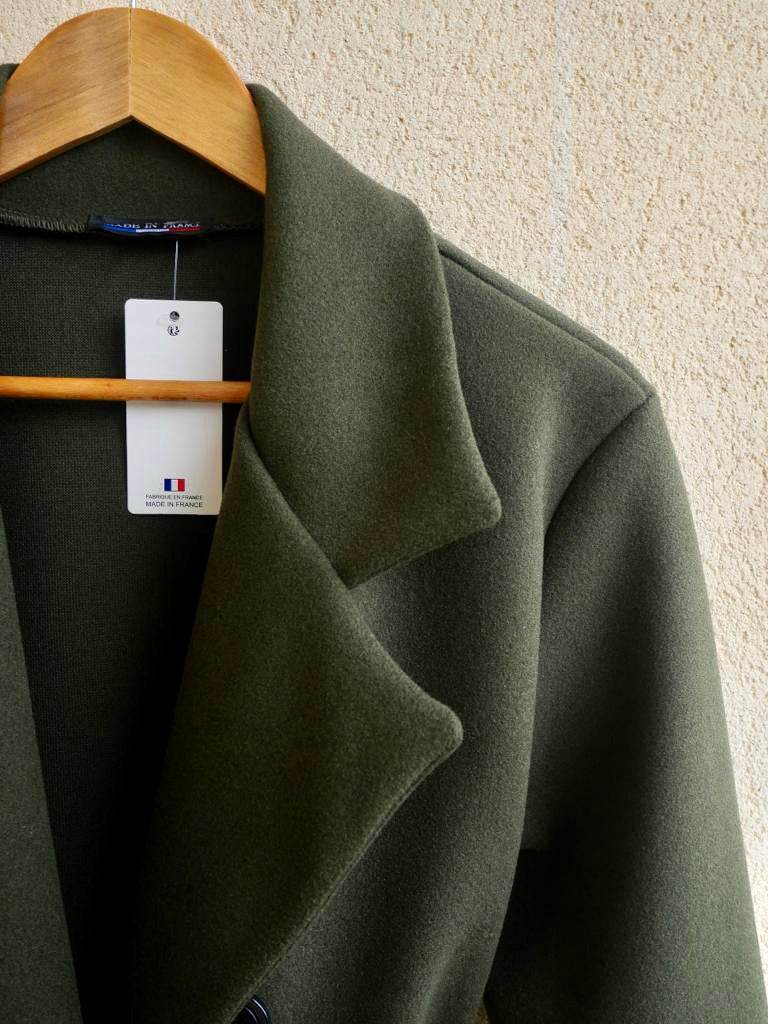 Trench Manteau élégant vert kaki