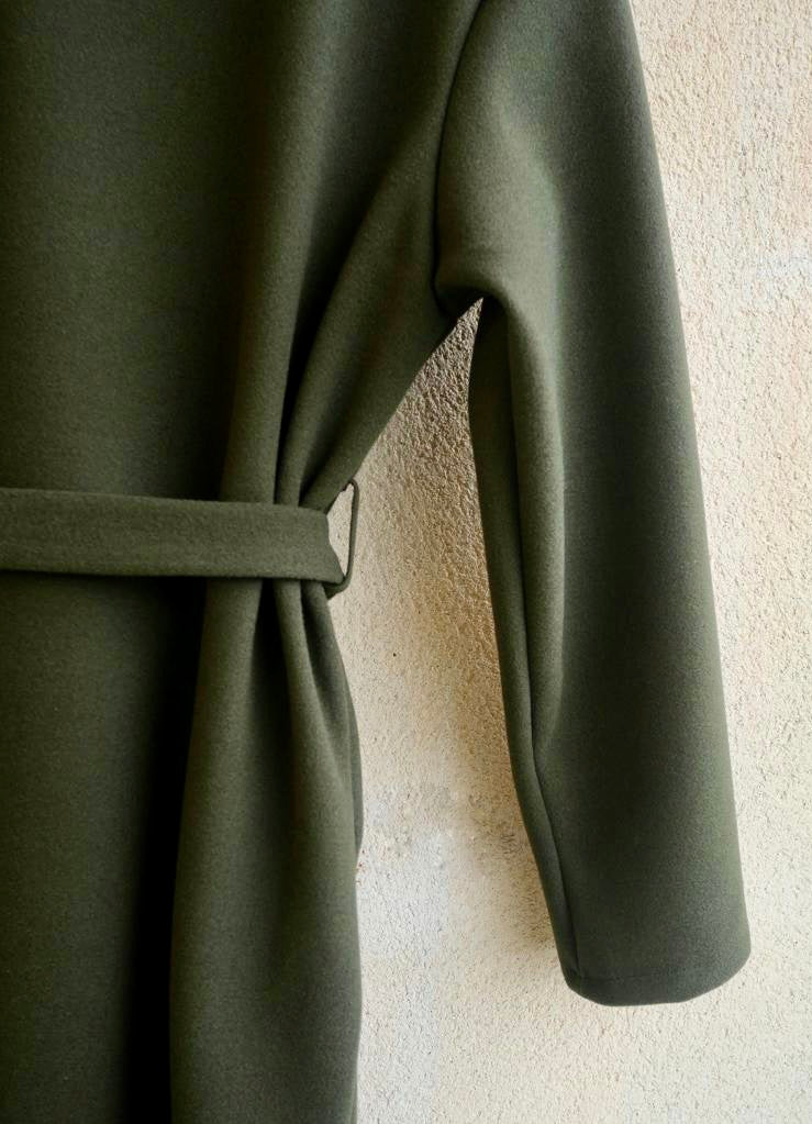 Trench Manteau élégant vert kaki