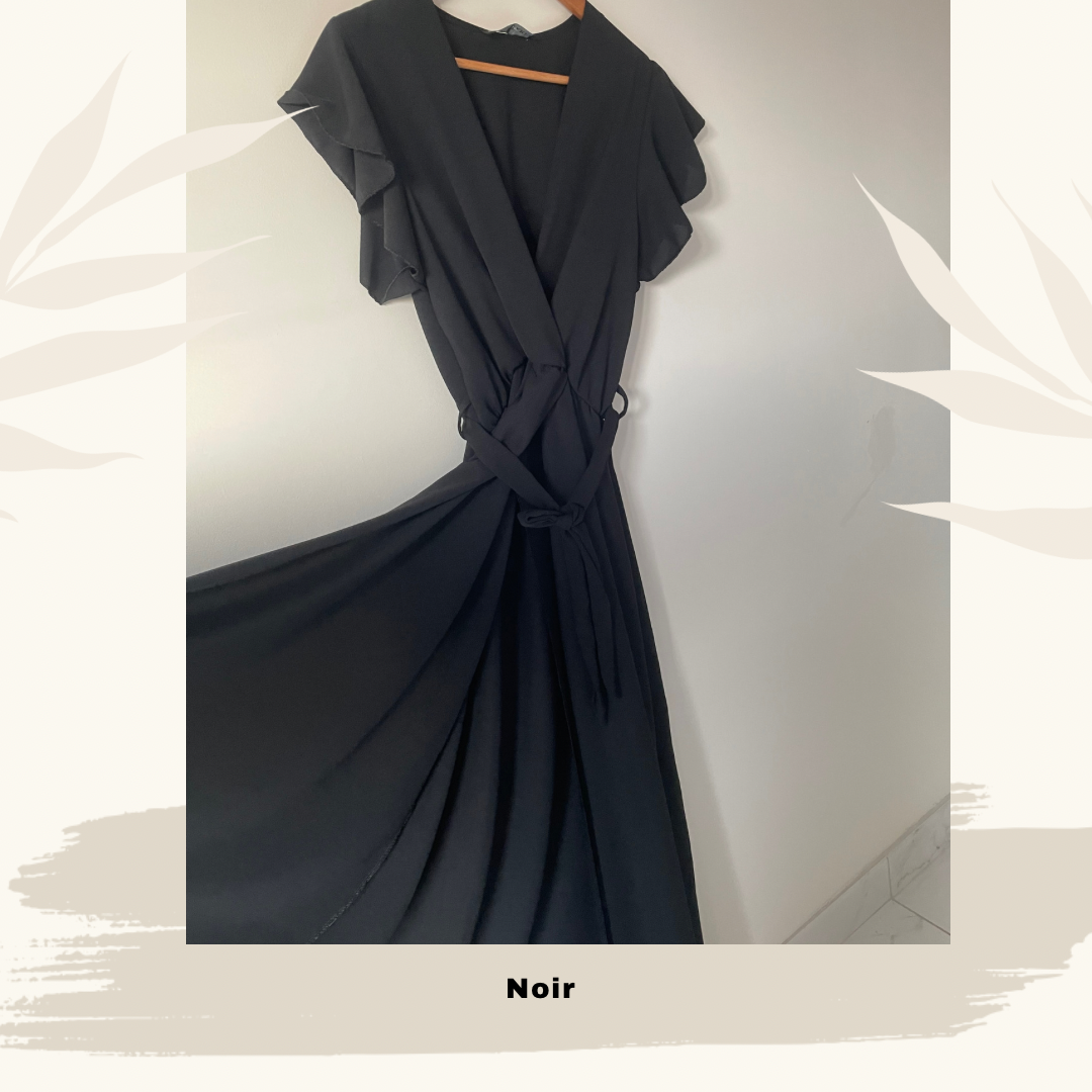 Dark Slate Gray Robe fluide Noir