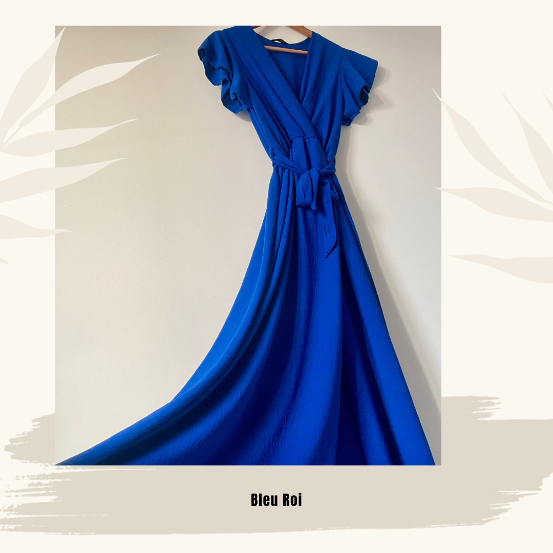 Midnight Blue Robe fluide Bleu Roi Électrique