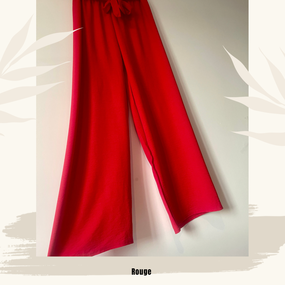 Light Gray Pantalon fluide Rouge