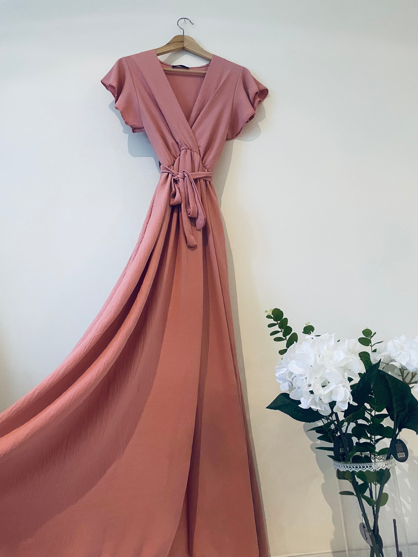 Light Gray Robe fluide Vieux rose