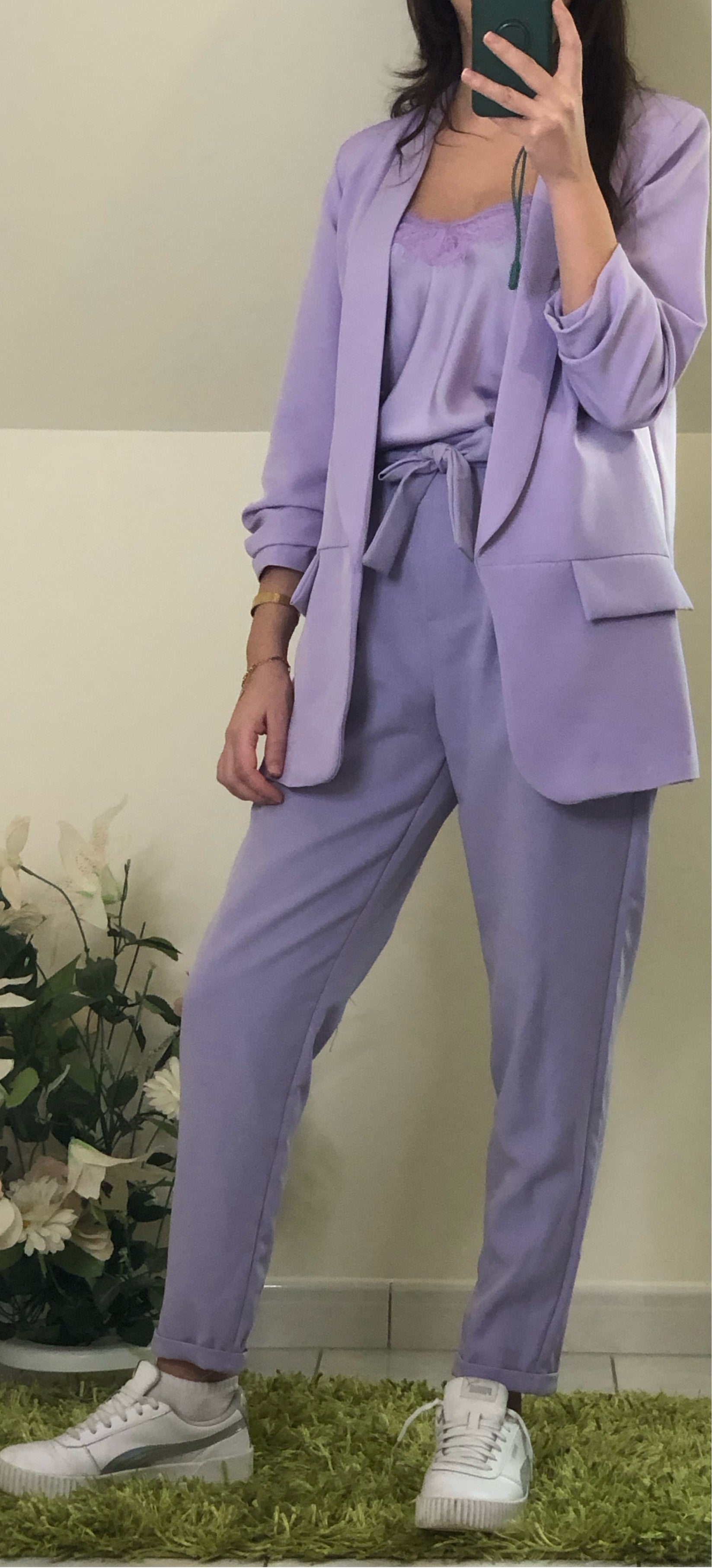 Ensemble best sale tailleur lilas